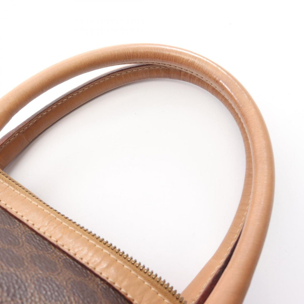 Celine Handbag Macadam Brown Dark Canvas Leather Mini Boston — view 8