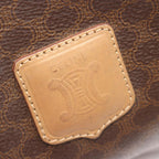 Celine Handbag Macadam Brown Dark Canvas Leather Mini Boston — view 4