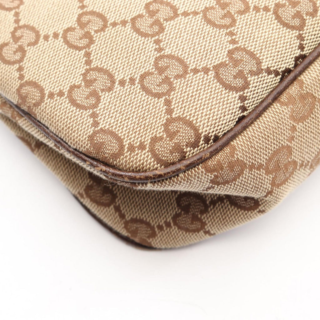 Gucci Shoulder Bag GG Canvas Beige Dark Brown — view 5