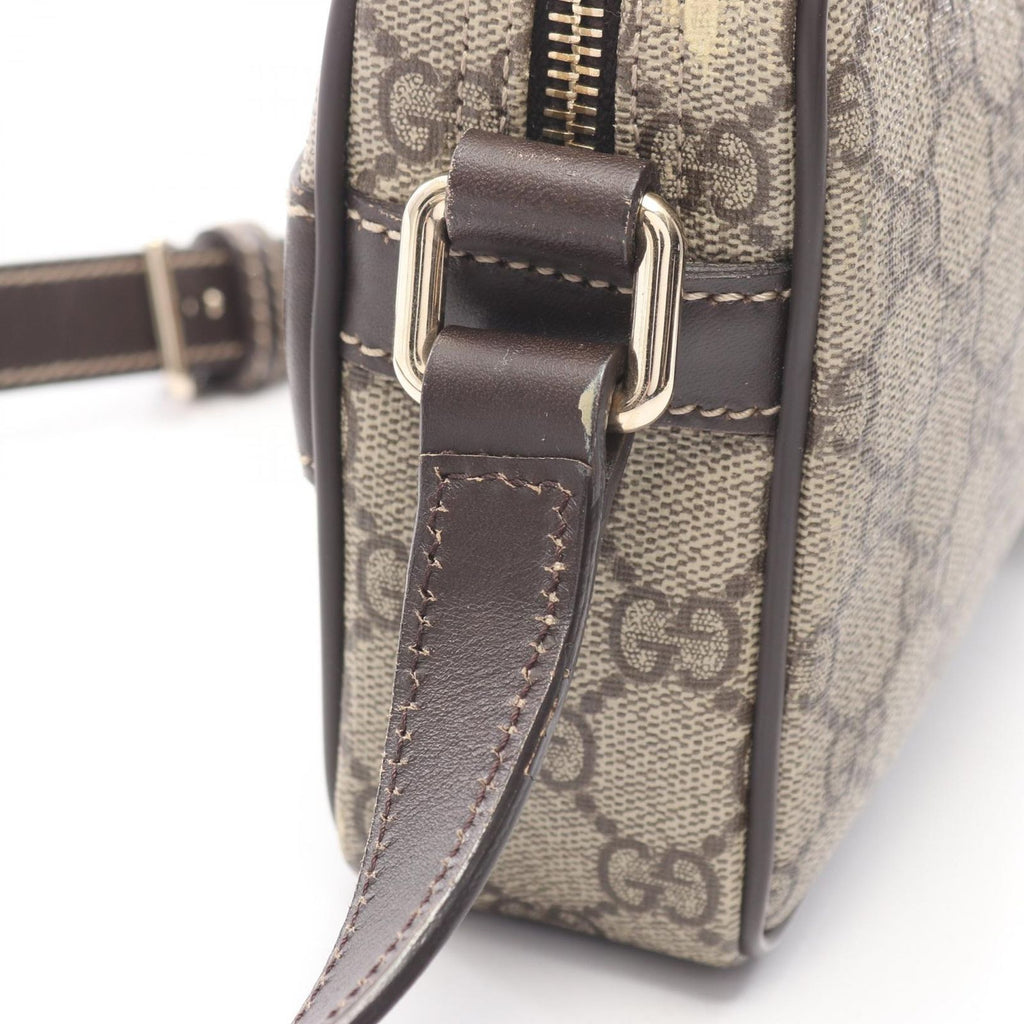 Gucci Shoulder Bag GG Supreme Beige Canvas Leather — view 6