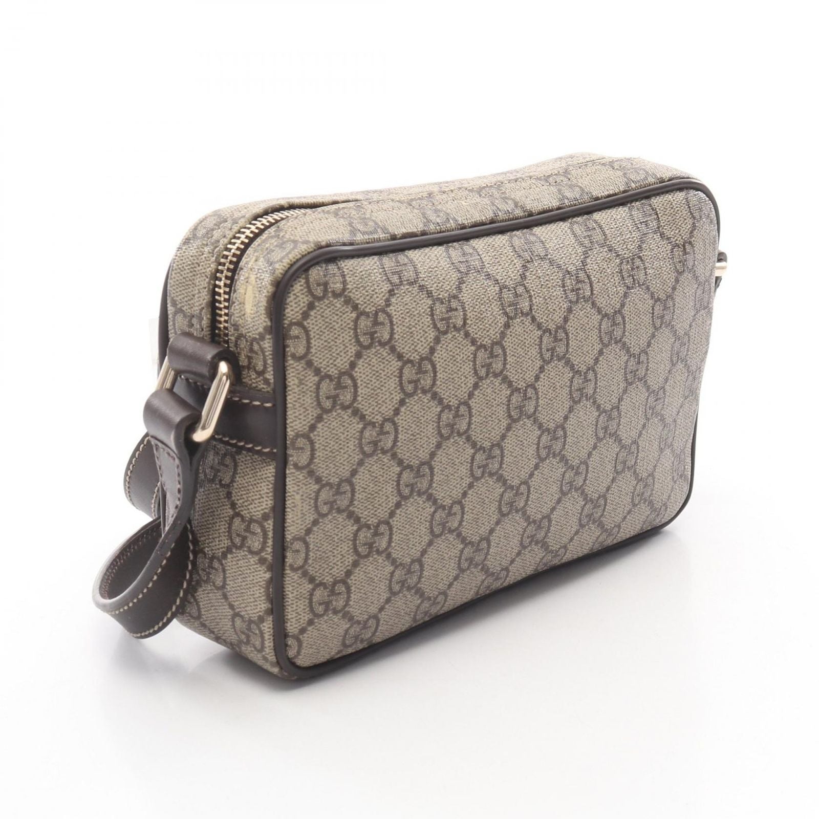 Gucci Shoulder Bag GG Supreme Beige Canvas Leather — view 2
