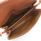 Celine Shoulder Bag Macadam Brown Canvas Leather — view 3