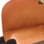 Celine Shoulder Bag Macadam Brown Canvas Leather — view 9