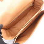 Celine Shoulder Bag Macadam Brown Canvas Leather — view 3