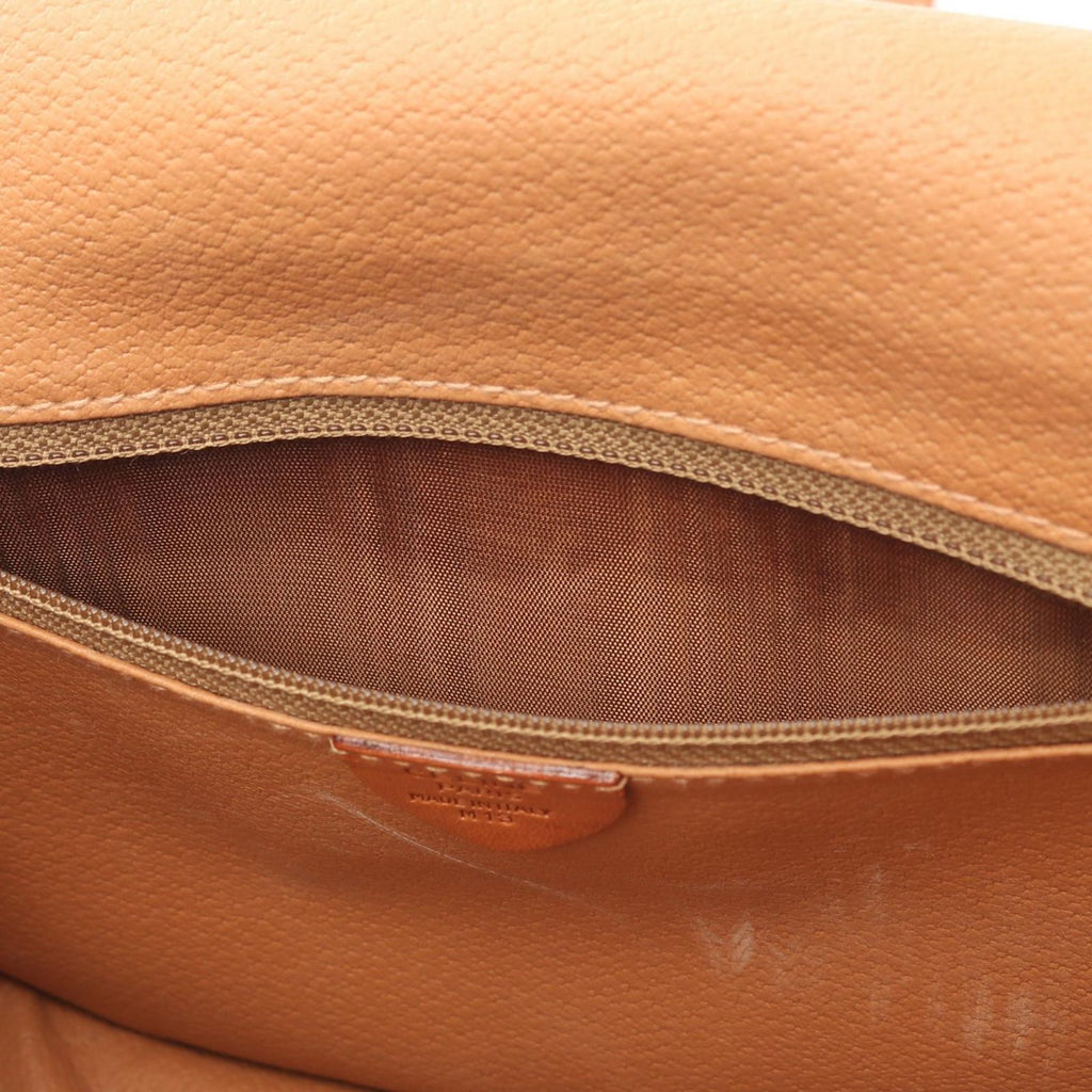 Celine Shoulder Bag Macadam Brown Canvas Leather — view 9