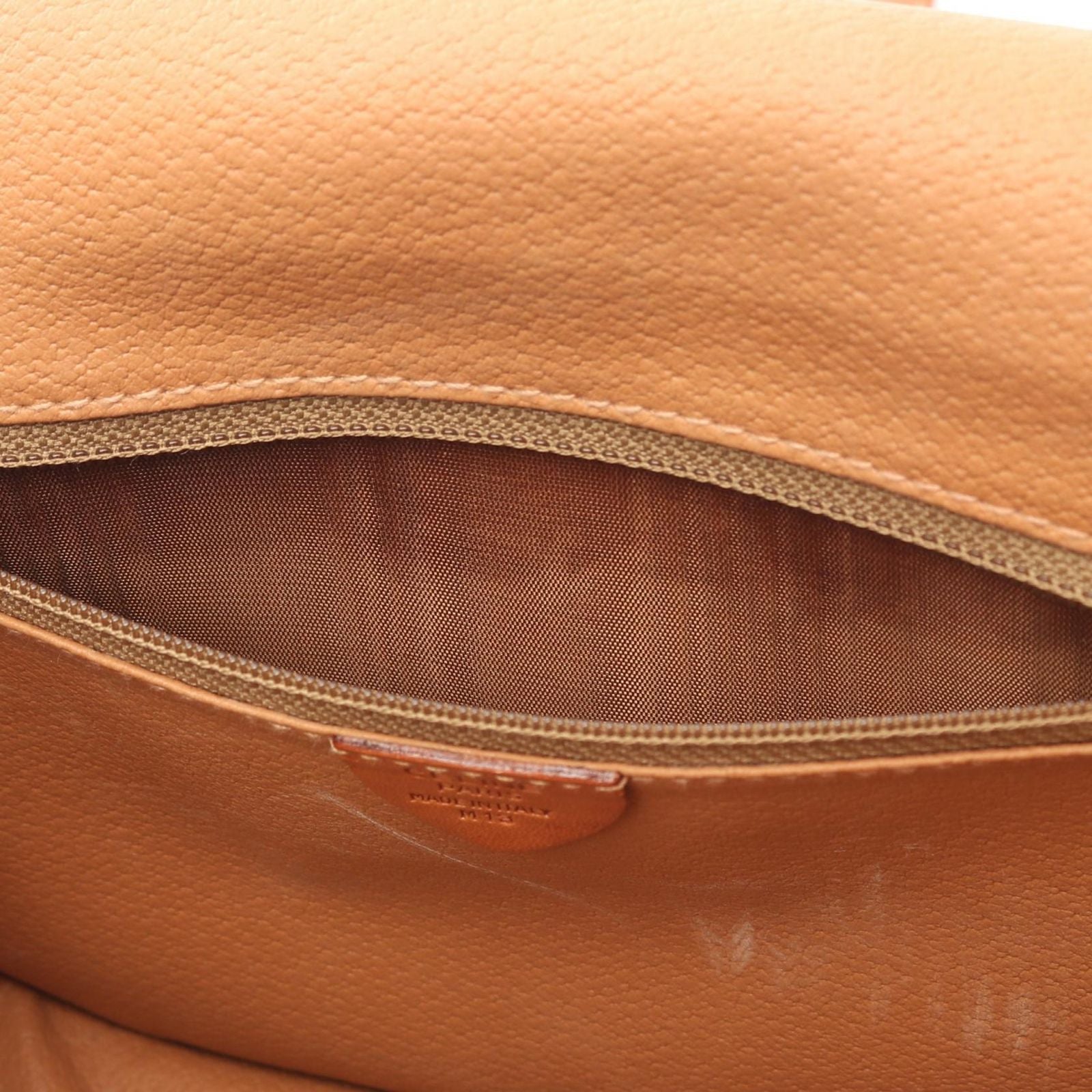 Celine Shoulder Bag Macadam Brown Canvas Leather — view 9