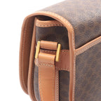 Celine Shoulder Bag Macadam Brown Canvas Leather — view 7