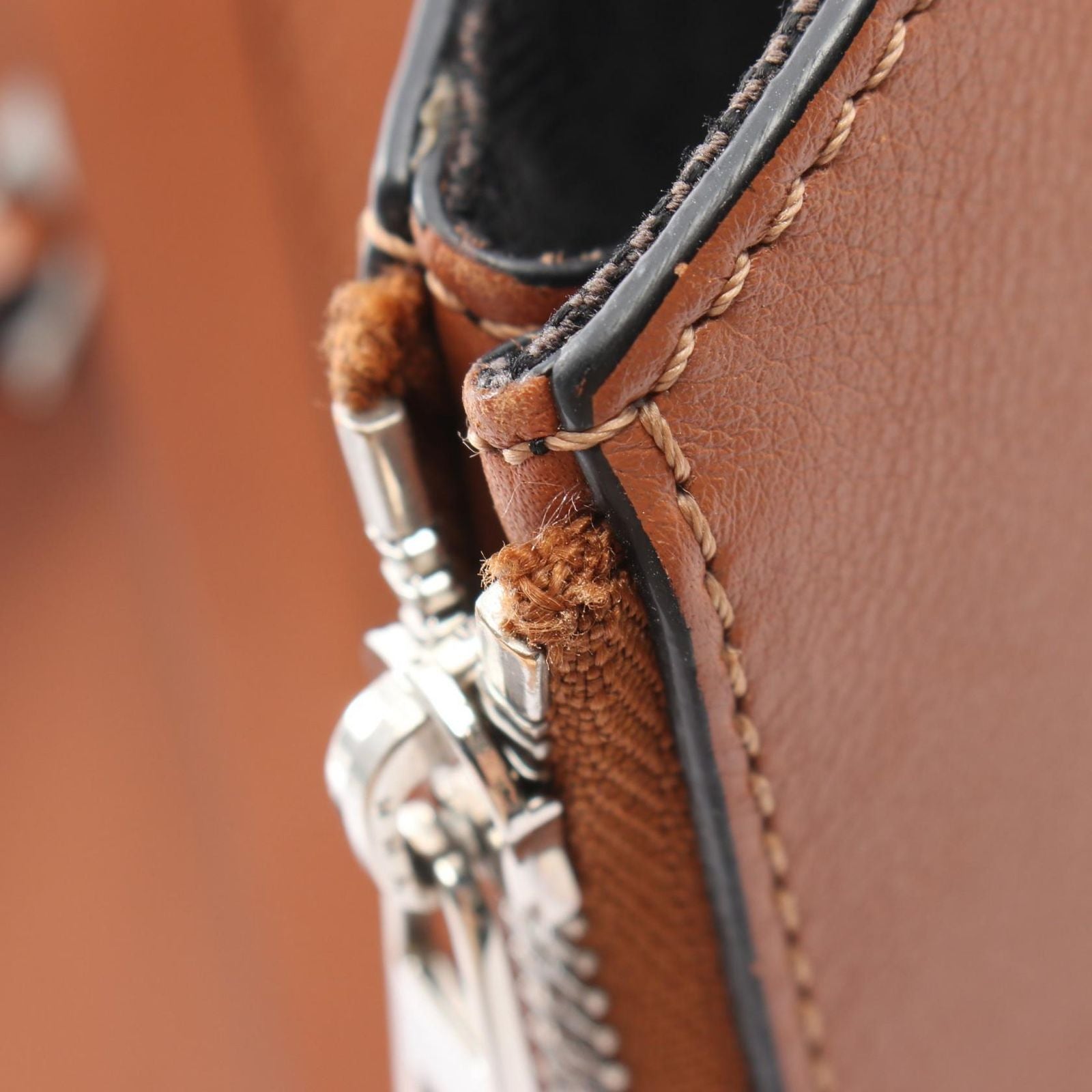 Loewe Handbag Hammock Small 2-Way Brown Leather Shoulder — view 9
