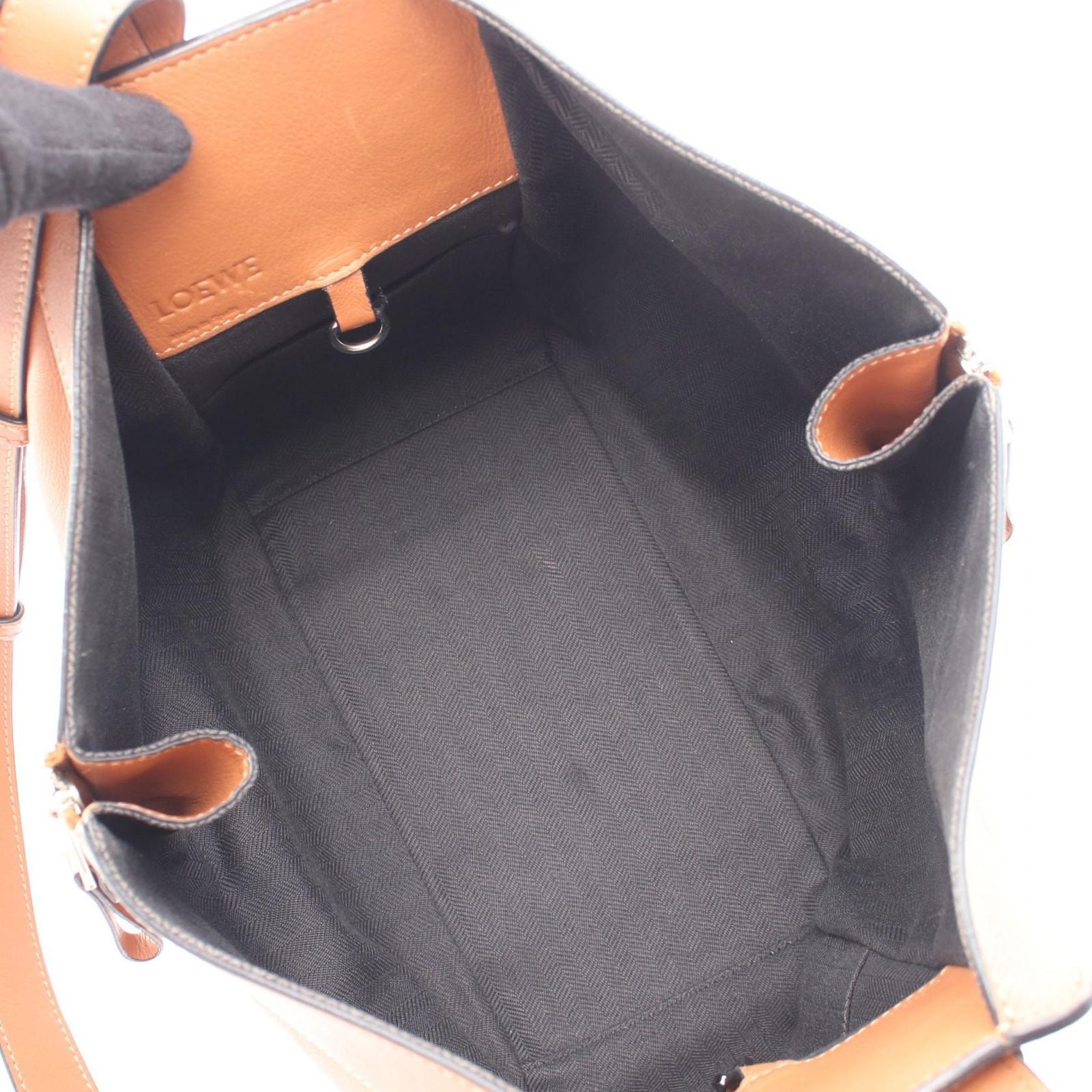 Loewe Handbag Hammock Small 2-Way Brown Leather Shoulder — view 3