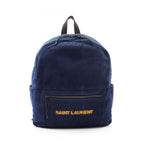 Saint Laurent Paris Backpack Logo Embroidery Navy