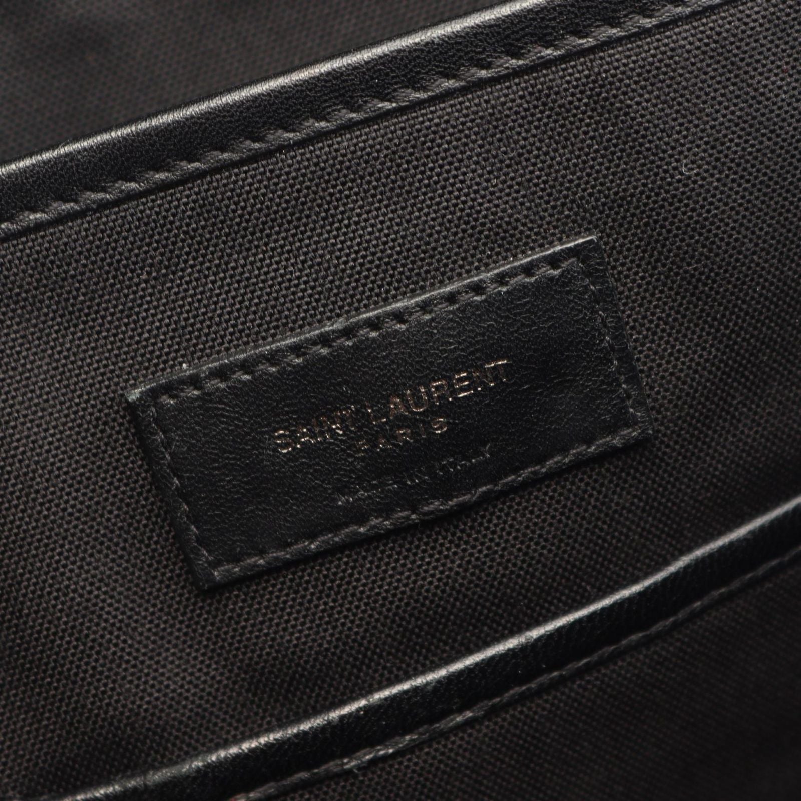 Saint Laurent Paris Backpack Logo Embroidery Navy — view 4