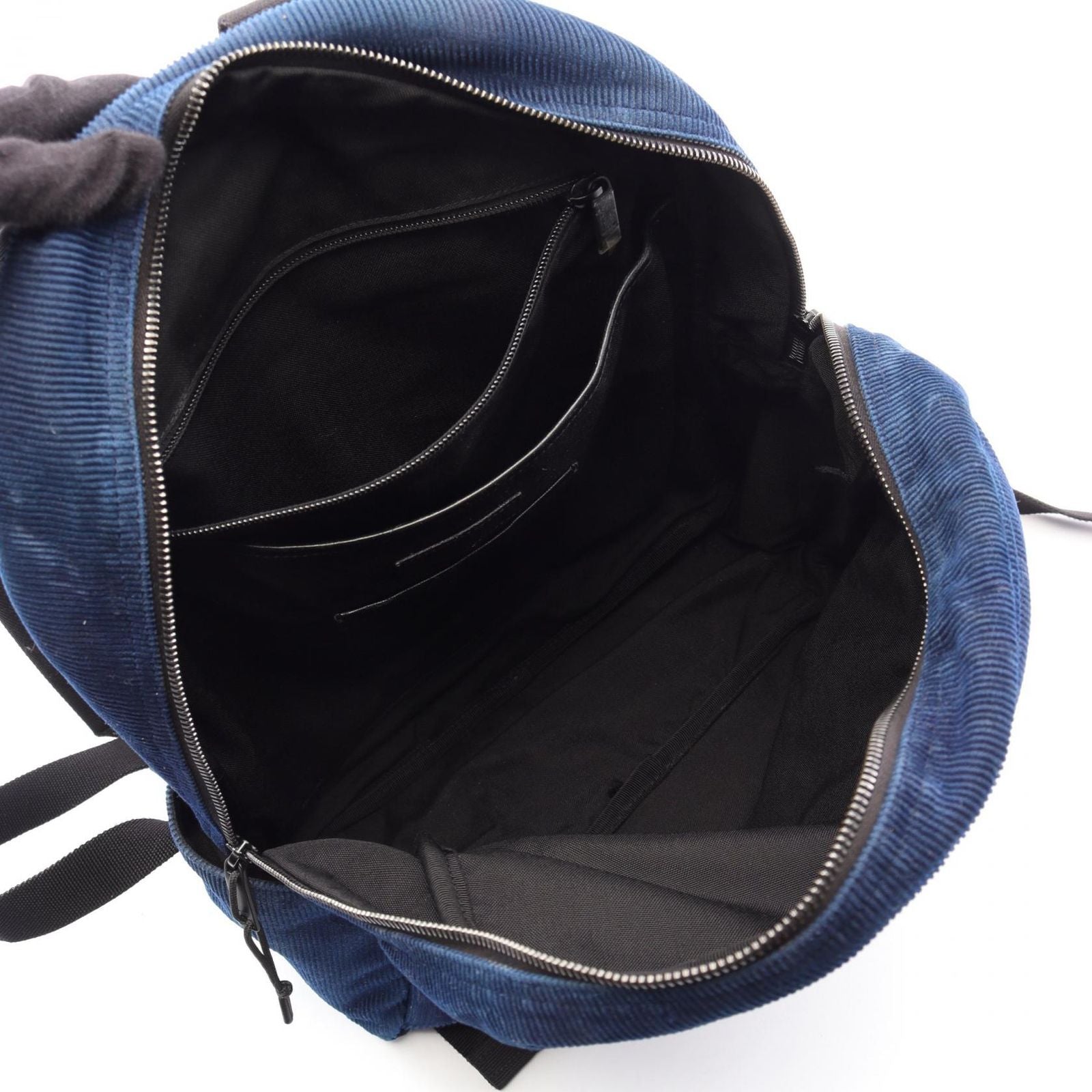 Saint Laurent Paris Backpack Logo Embroidery Navy — view 3