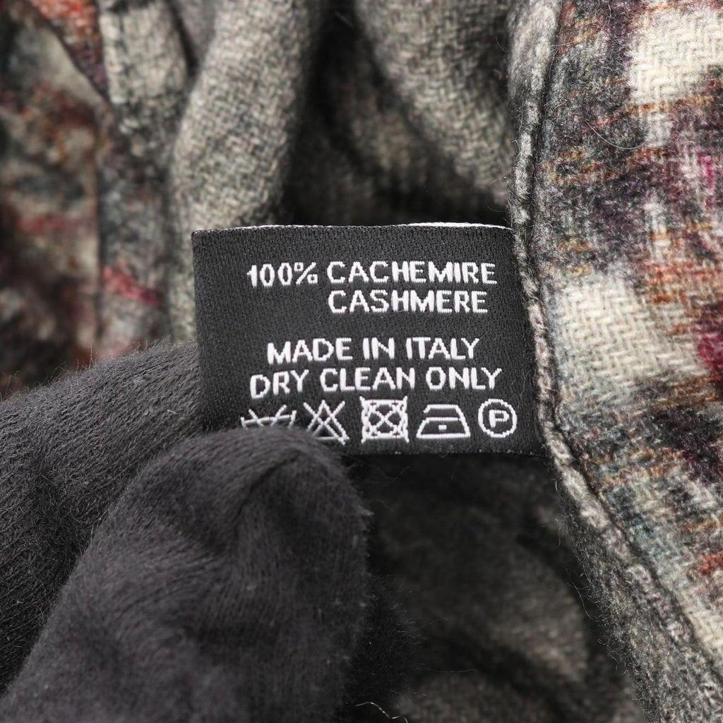 Chanel Shawl CC Logo Poncho Gray Style Cashmere Scarf — view 4
