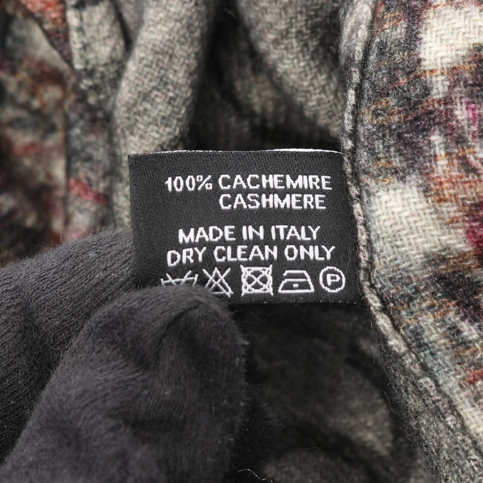 Chanel Shawl CC Logo Poncho Gray Style Cashmere Scarf — view 4