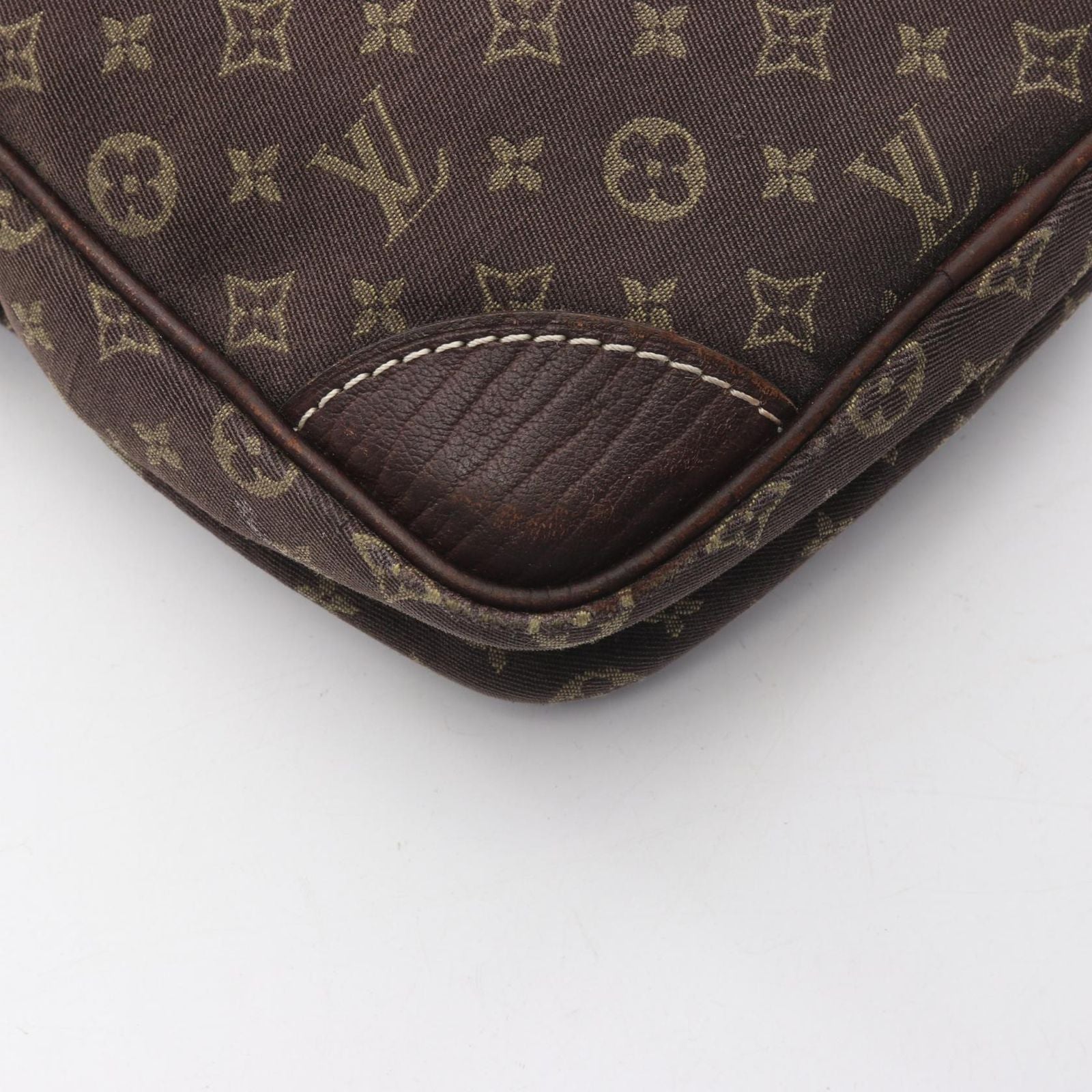 Louis Vuitton Shoulder Bag Pochette Danube Monogram Mini Lin Ebene Brown Canvas — view 6