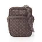 Louis Vuitton Shoulder Bag Pochette Danube Monogram Mini Lin Ebene Brown Canvas