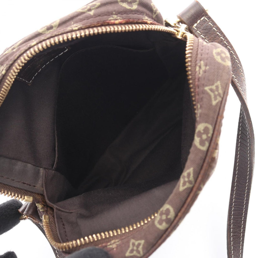 Louis Vuitton Shoulder Bag Pochette Danube Monogram Mini Lin Ebene Brown Canvas — view 3