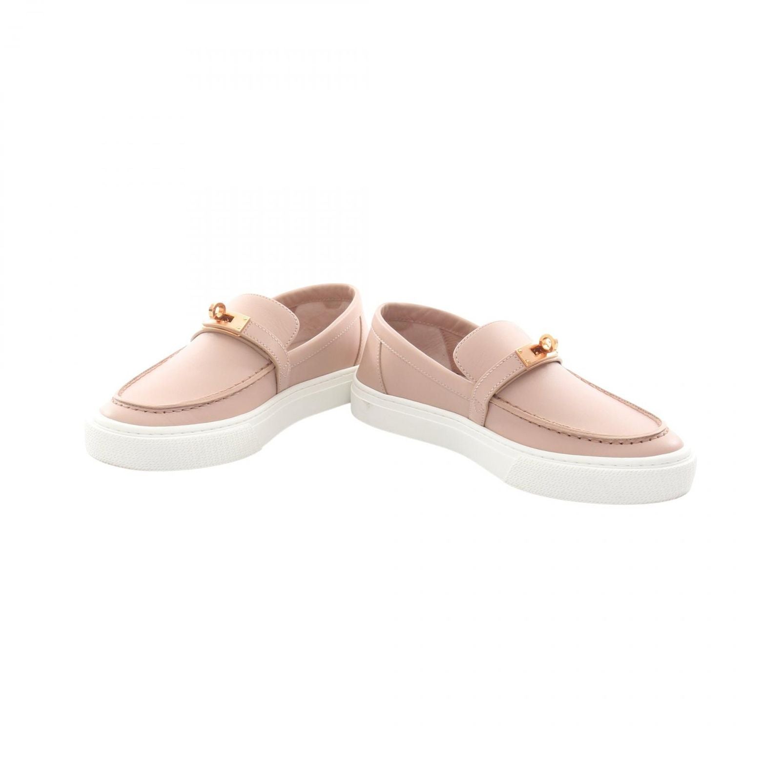 Hermes Slip on Game Kelly Buckle Leather Sneakers — view 3