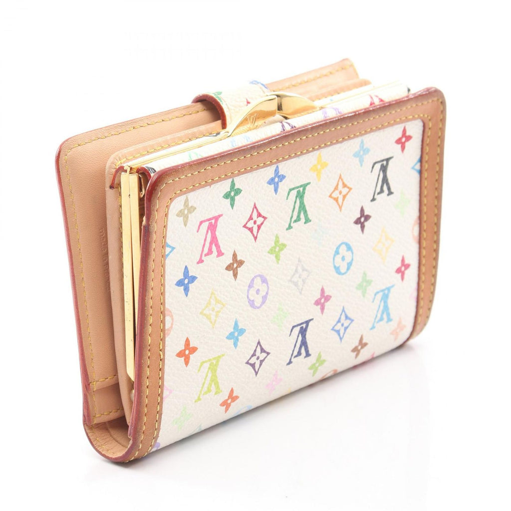 Louis Vuitton Bifold Wallet Portefeuille Monogram Multicolor Blanc Leather — view 2