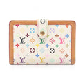 Louis Vuitton Bifold Wallet Portefeuille Monogram Multicolor Blanc Leather