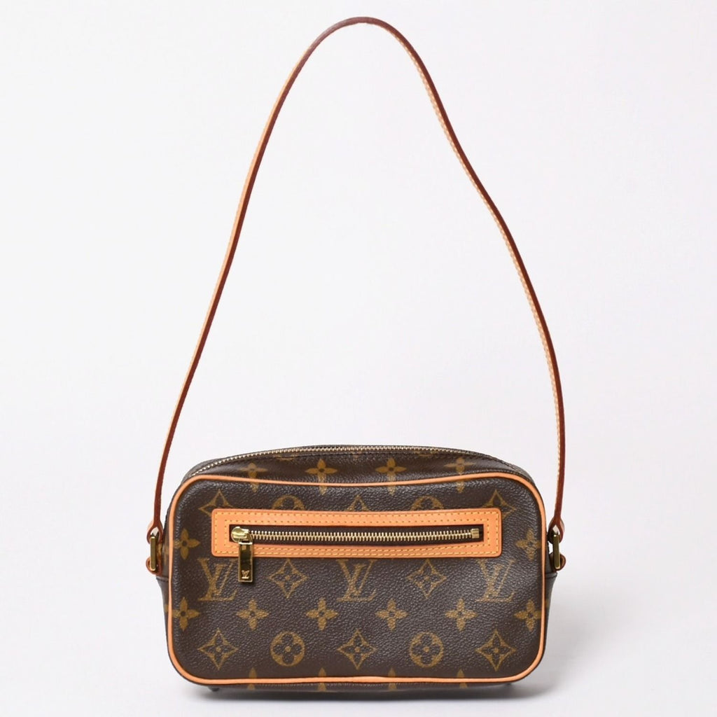 Louis Vuitton Pochette Cite Bag Monogram Canvas Leather Brown