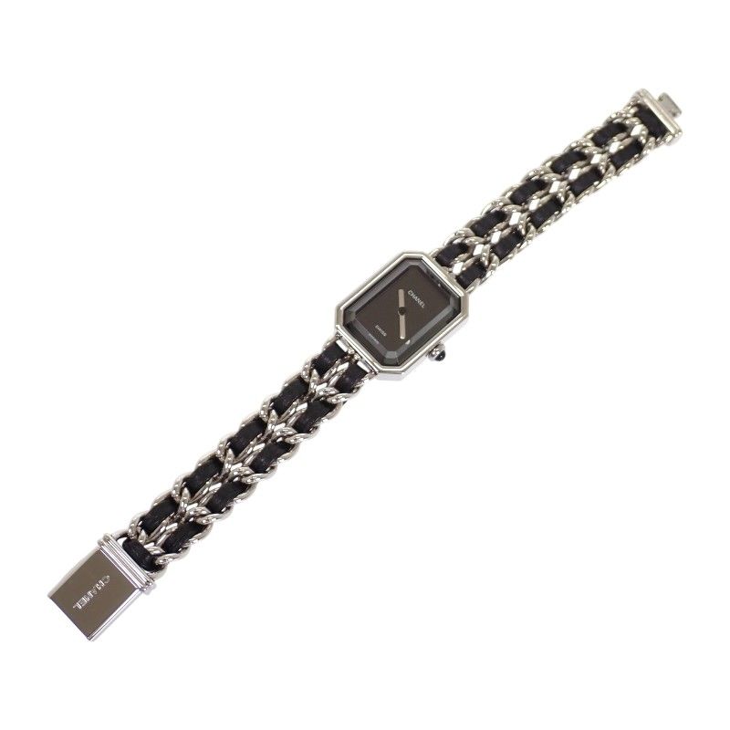 Chanel Premier M Watch Stainless Steel Quartz Black Dial Silver — view 6