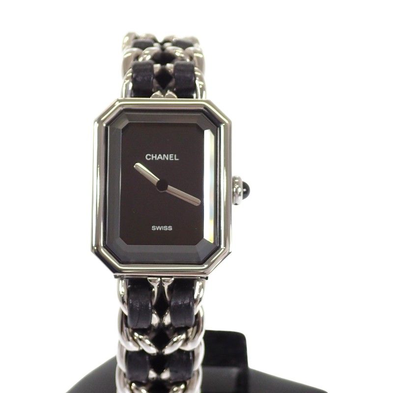 Chanel Premier M Watch Stainless Steel Quartz Black Dial Silver — view 2