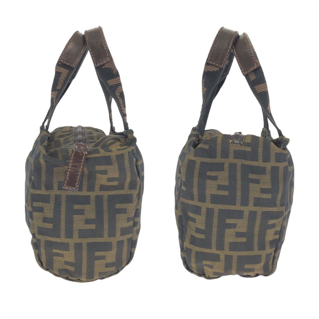 Fendi Zucca Brown Silver Canvas Leather 099 Handbag — view 8