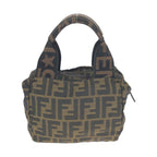 Fendi Zucca Brown Silver Canvas Leather 099 Handbag — view 2