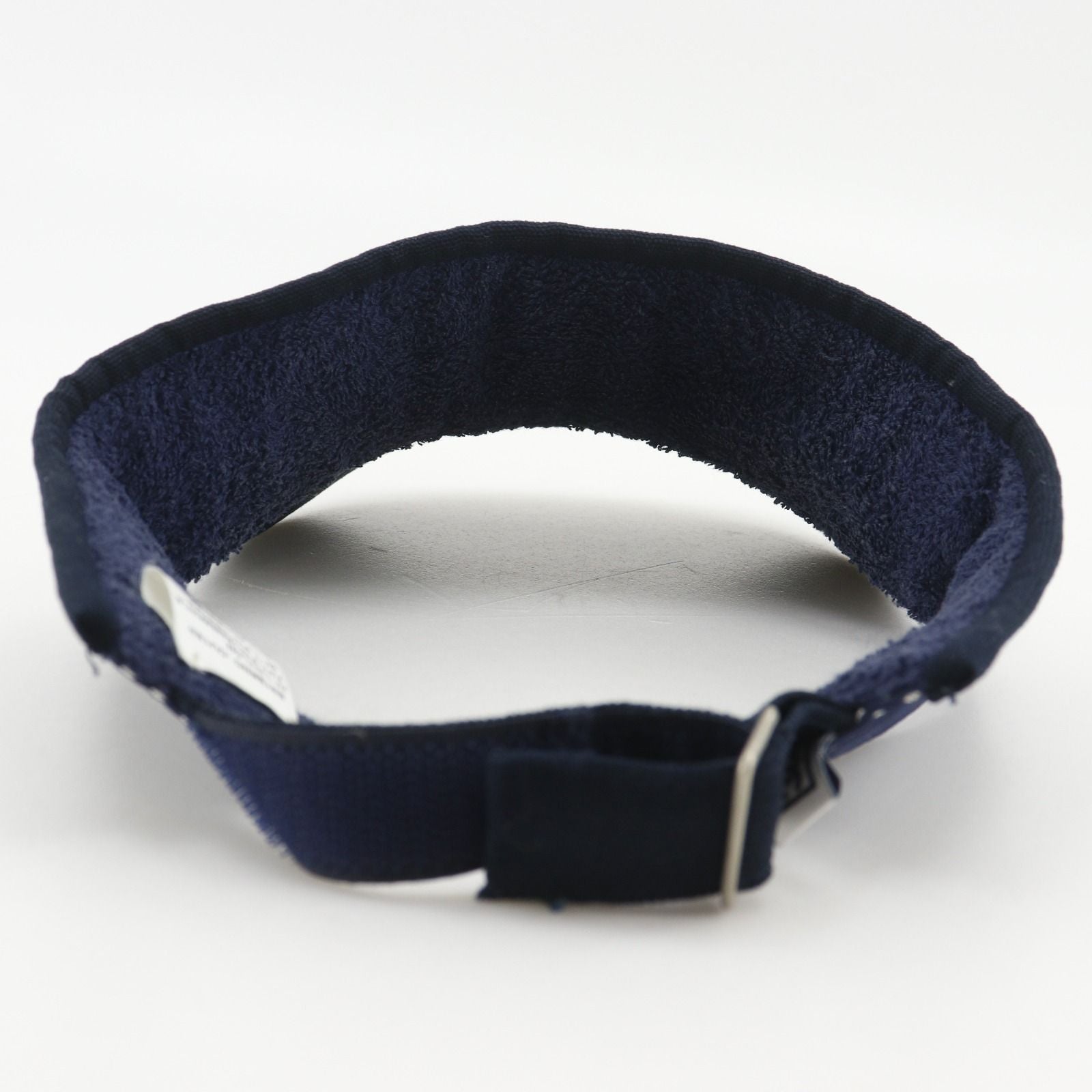 Chanel Sports Line CC Logo Nylon Navy Blue Sun Visor Shoulder — view 3