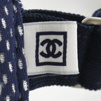 Chanel Sports Line CC Logo Nylon Navy Blue Sun Visor Shoulder — view 9
