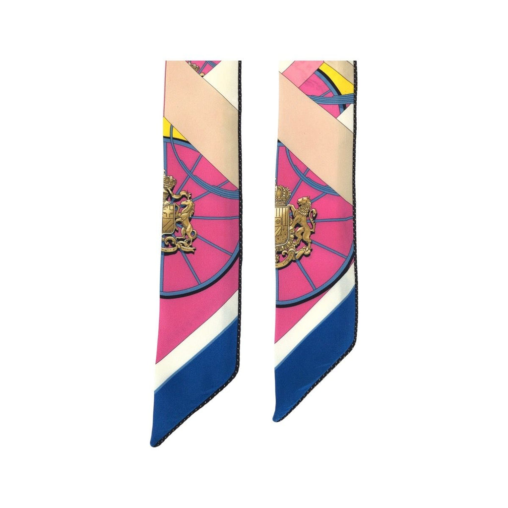 Hermes Spring Pink Beige Blue Silk Scarf Ribbon — view 3