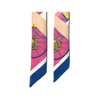 Hermes Spring Pink Beige Blue Silk Scarf Ribbon — view 3