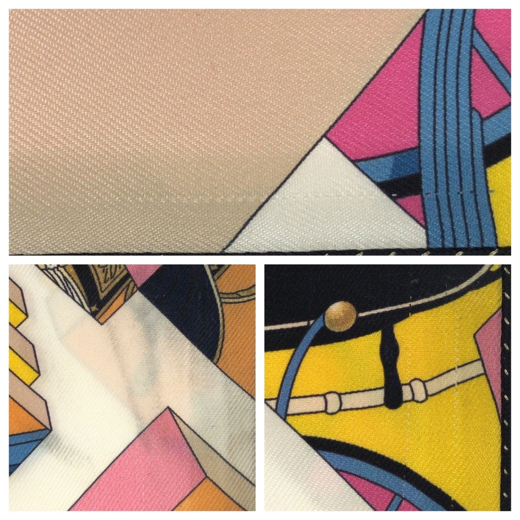 Hermes Spring Pink Beige Blue Silk Scarf Ribbon — view 5