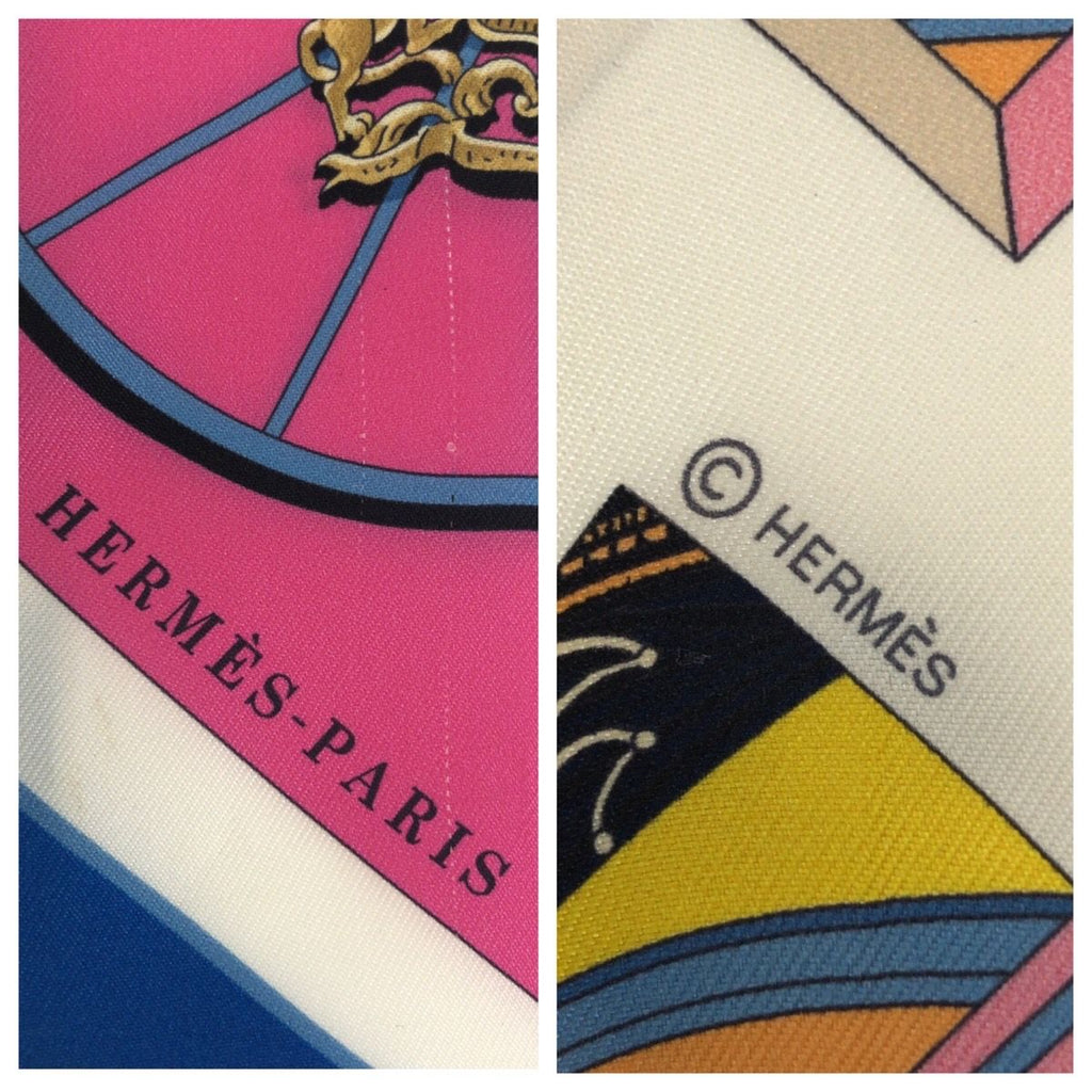 Hermes Spring Pink Beige Blue Silk Scarf Ribbon — view 6