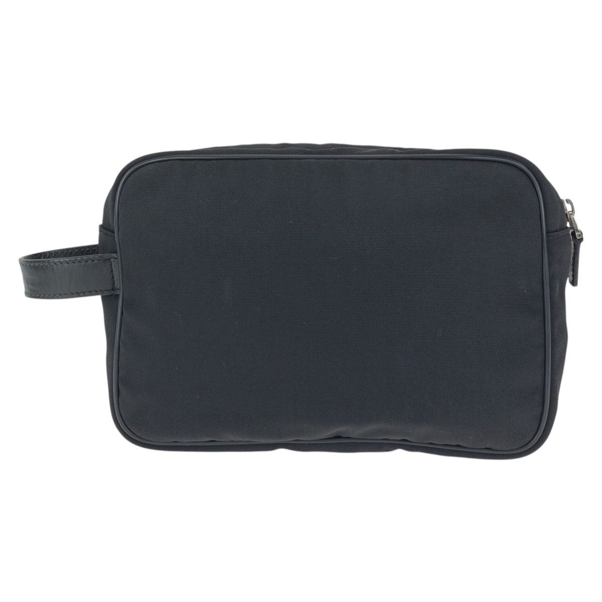 Gucci Sherry Line Logo Plate Black Nylon Clutch — view 2