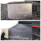 Gucci Sherry Line Logo Plate Black Nylon Clutch — view 4