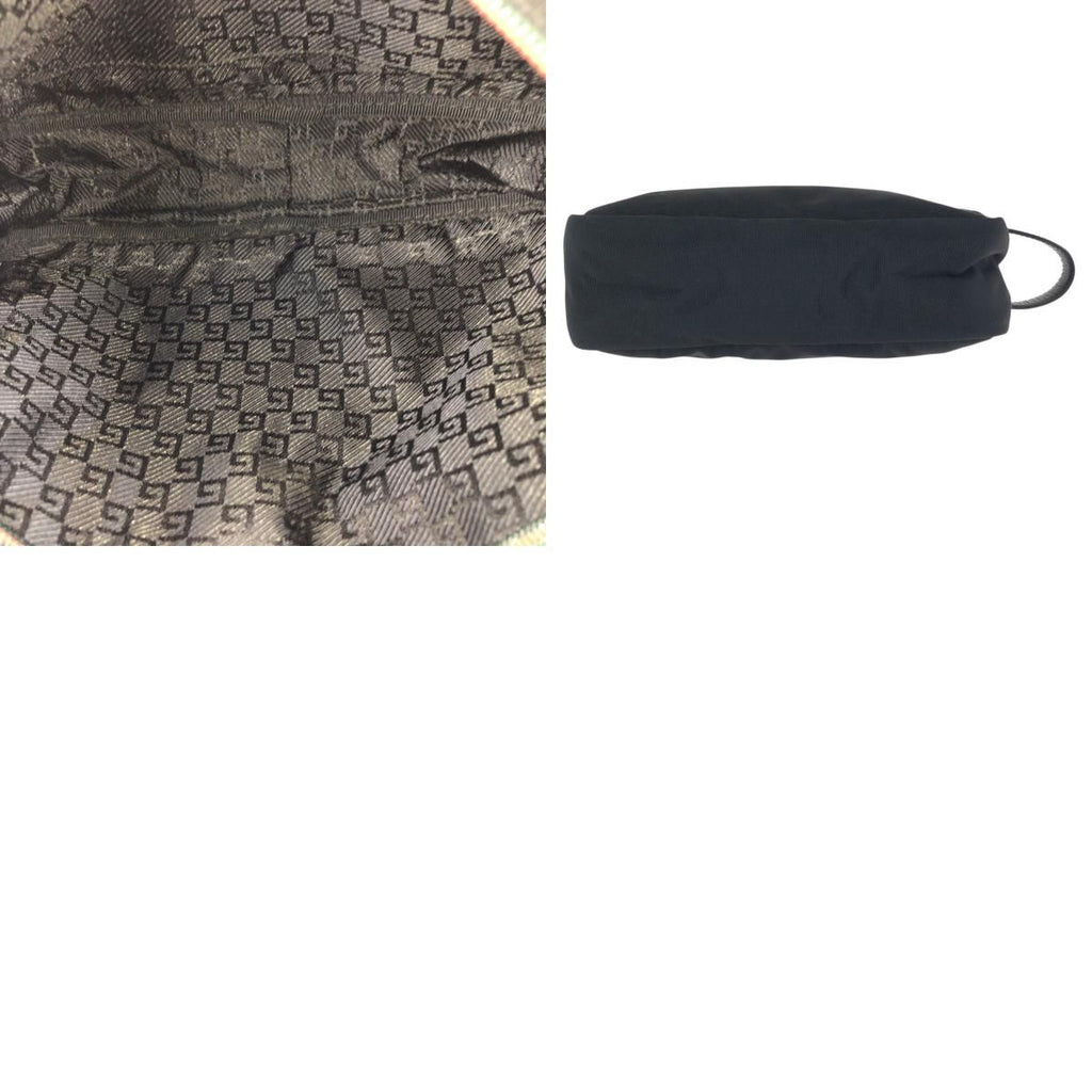 Gucci Sherry Line Logo Plate Black Nylon Clutch — view 9