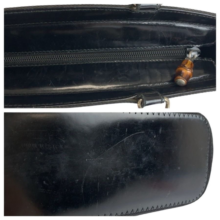Gucci Bamboo Black Silver Nylon 000 Tote — view 5