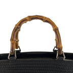 Gucci Bamboo Black Silver Nylon 000 Tote — view 8