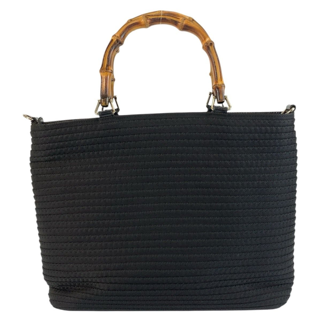 Gucci Bamboo Black Silver Nylon 000 Tote — view 2