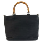 Gucci Bamboo Black Silver Nylon 000 Tote — view 2