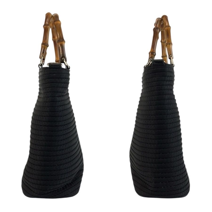 Gucci Bamboo Black Silver Nylon 000 Tote — view 7