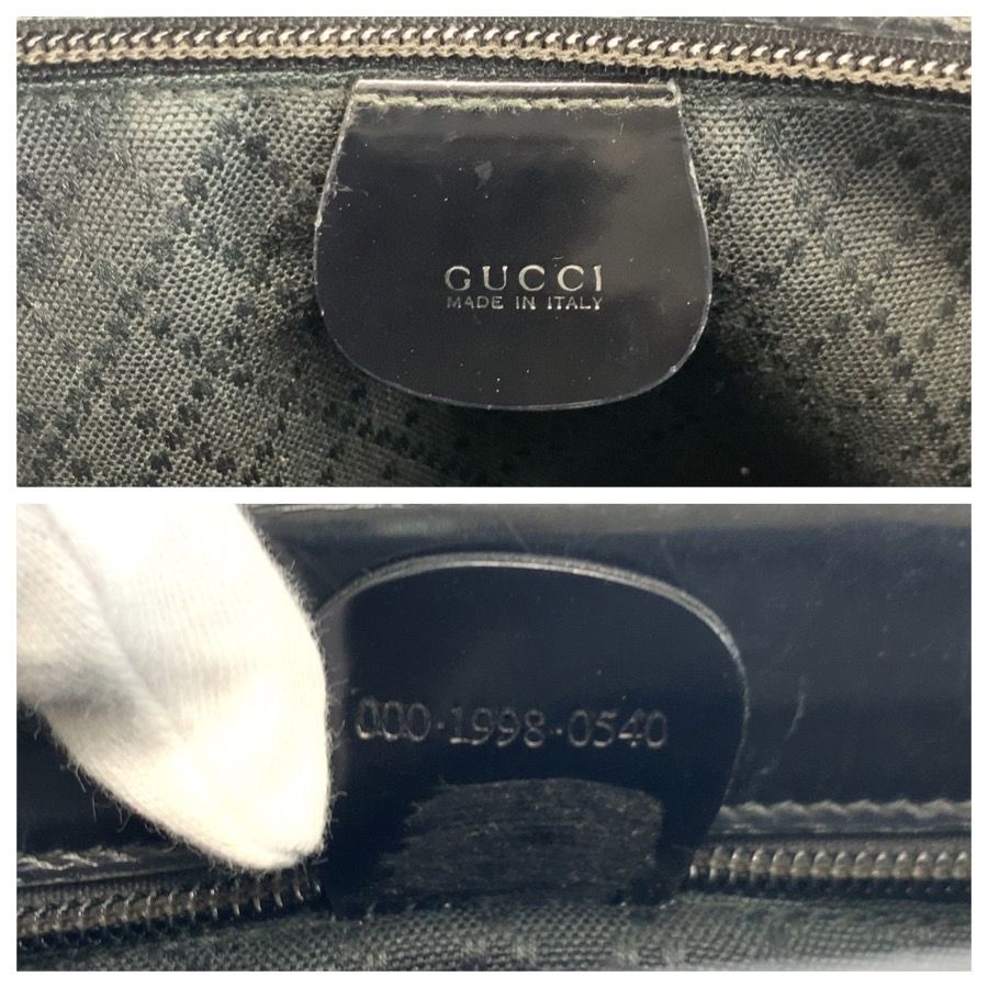 Gucci Bamboo Black Silver Nylon 000 Tote — view 3