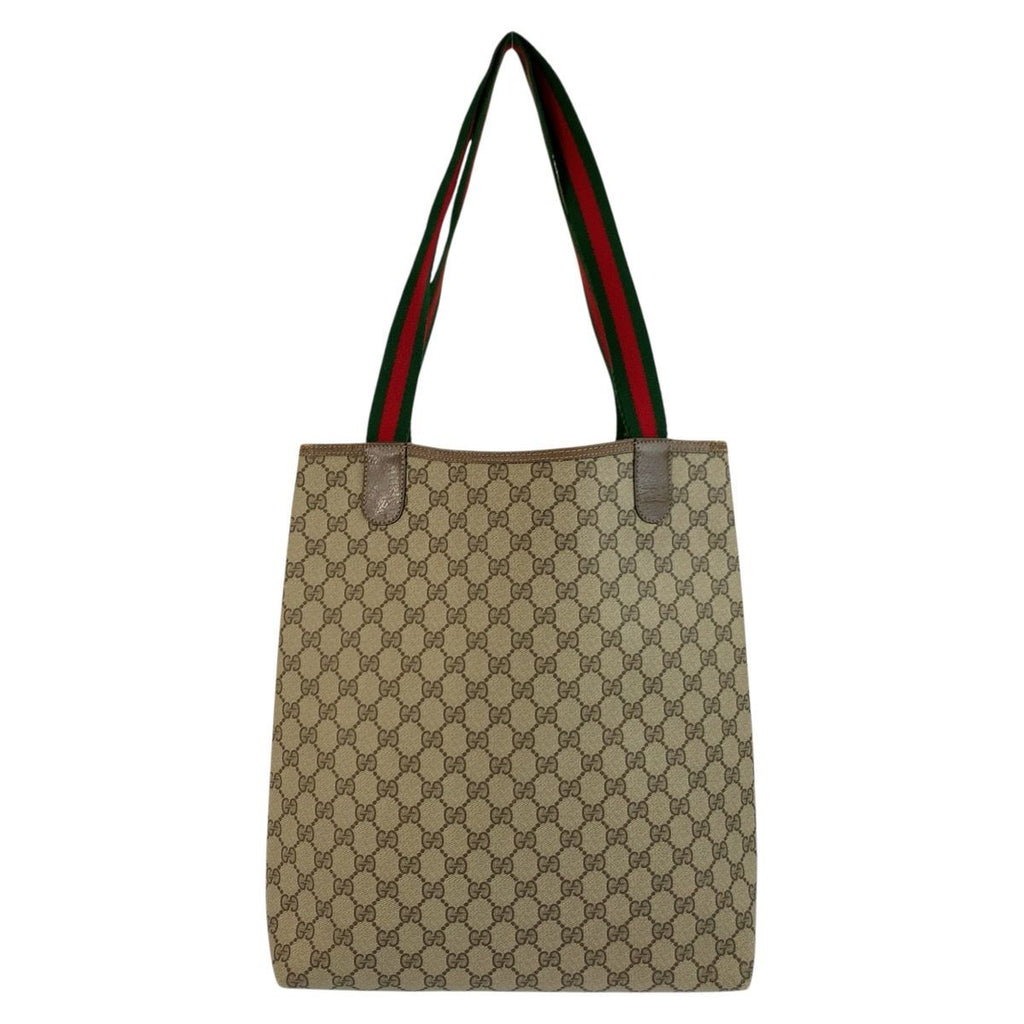 Gucci Vintage Sherry Line GG Supreme Canvas Tote Shoulder — view 2