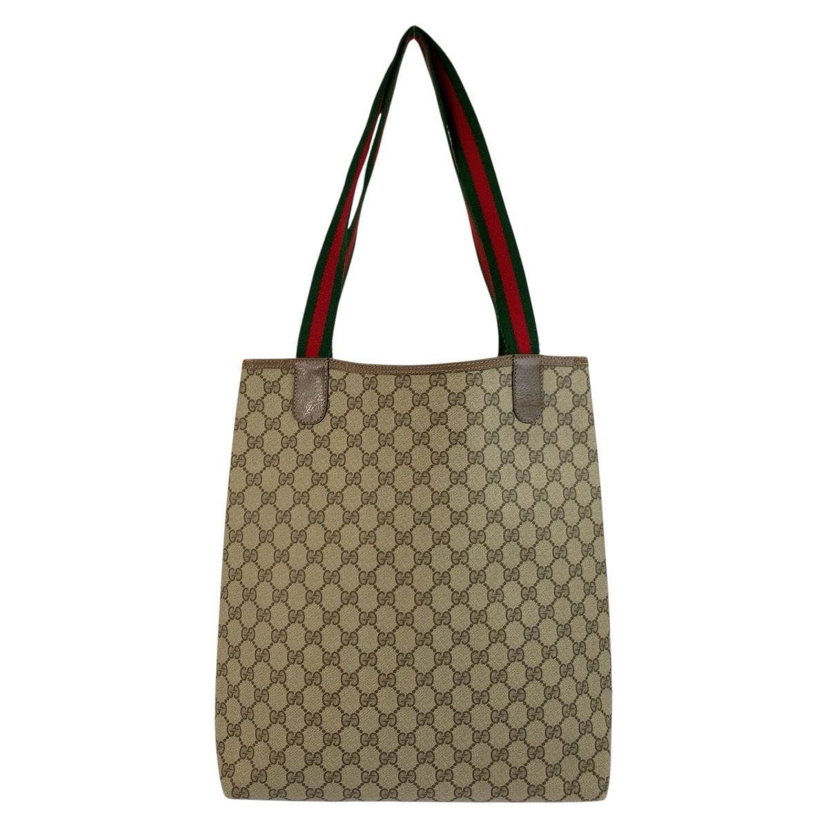Gucci Vintage Sherry Line GG Supreme Canvas Tote Shoulder — view 2