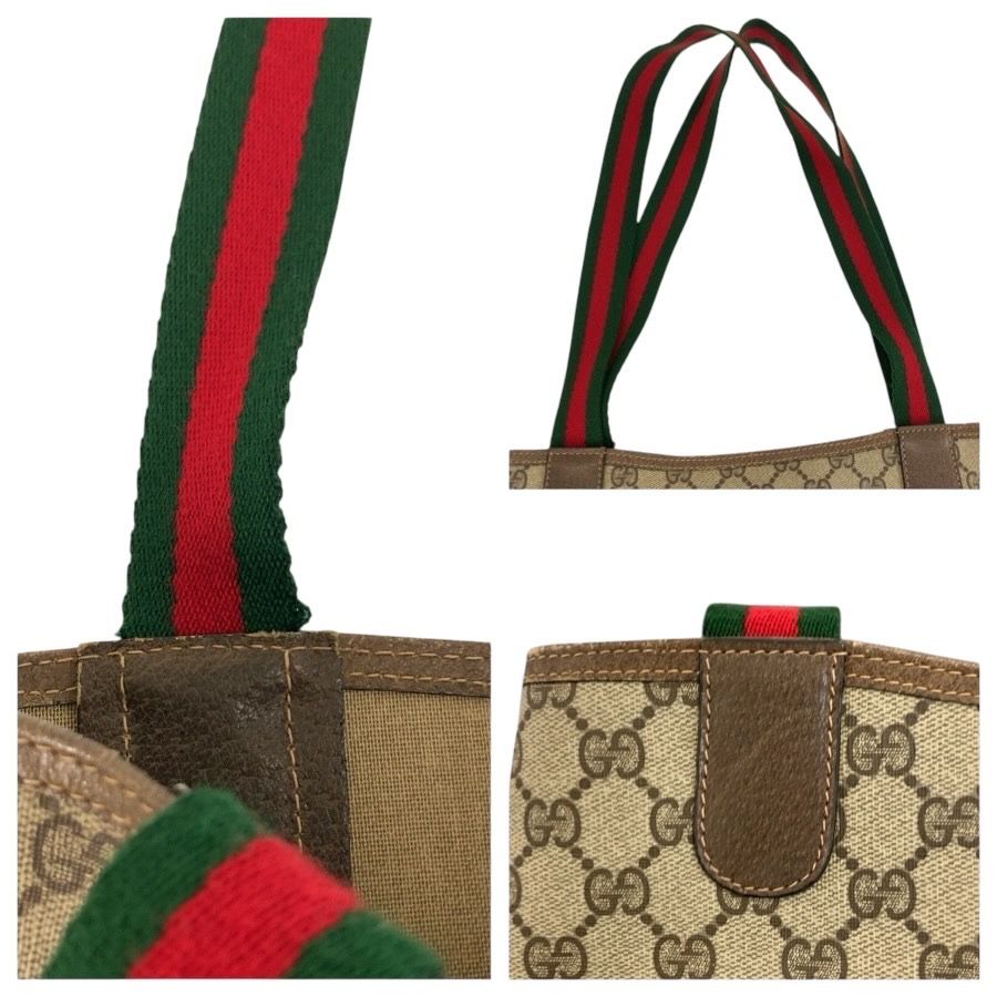 Gucci Vintage Sherry Line GG Supreme Canvas Tote Shoulder — view 6