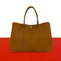 Hermes Garden Party PM Negonda Logo Tote Gold