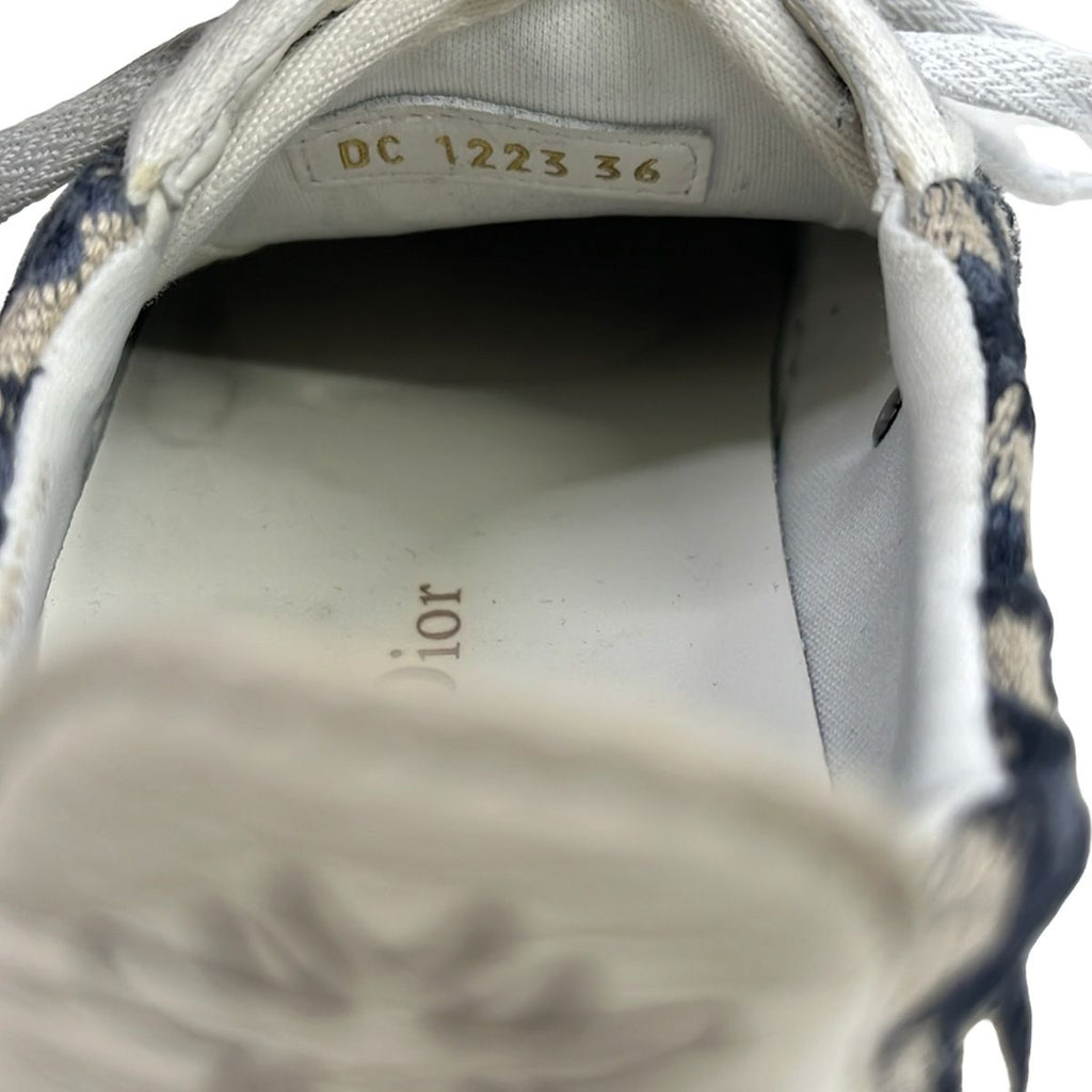 Dior Sneakers 36 Navy Beige White Walk'n' Oblique — view 6
