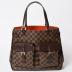 Louis Vuitton Damier Uzes Brown Tote Bag Canvas Gold